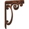 Ekena Millwork Avery Wrought Iron Bracket, (Triple center brace), Antiqued Copper 2"W x 5 1/2"D x 8"H BKTM02X05X08TAVACO - alternate 5